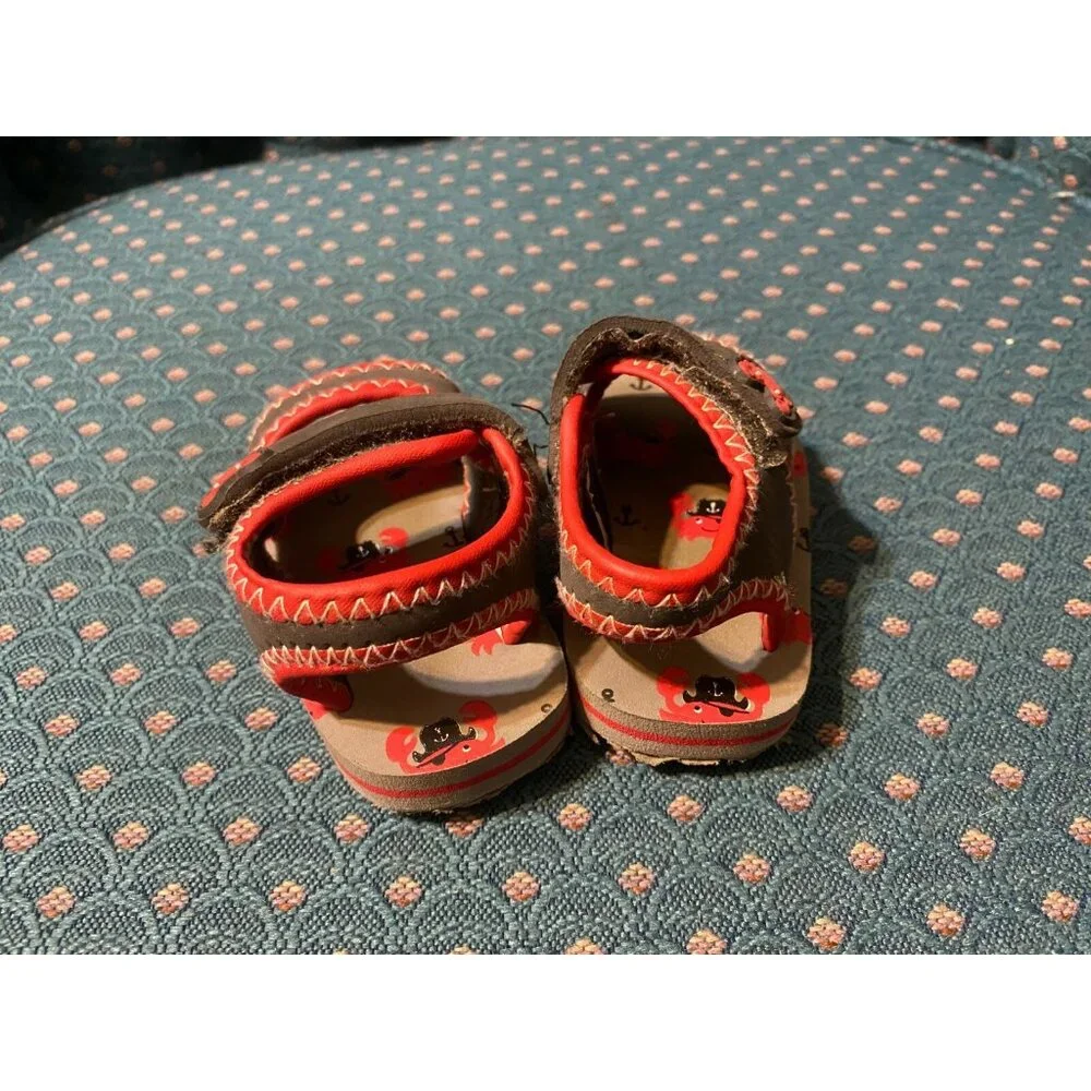 New Baby Infant Toddler Size 2 Sandals Beach Vacation Crabs Anchors So cute